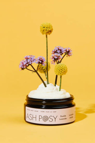 Ash Posay Double Lavender Bougie body cream.