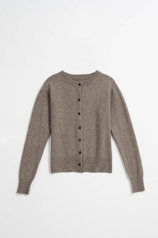 Oat Brown Yak Wool Cardigan