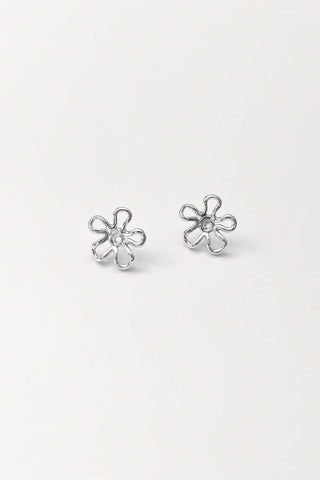 Sterling silver Flora stud earrings by Kara Yoo. 