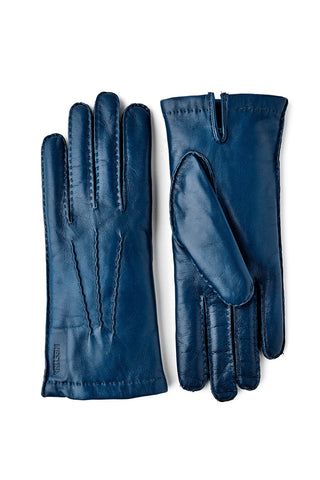 Midnight blue Mary leather gloves by Hestra. 