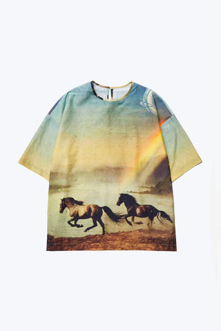 Cosmic print Outpost top by Kloke. 