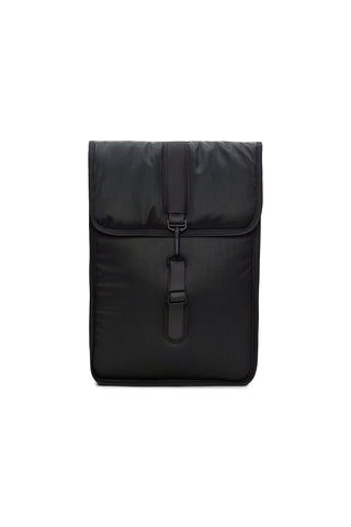 Black RAINS Puffed Backpack Mini. 