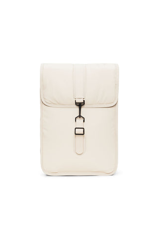 Cream RAINS Puffed Backpack Mini. 