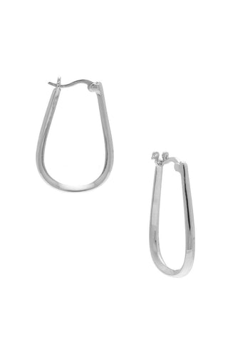 Silver Lyn hopp earrings by Sarah Mulder. 