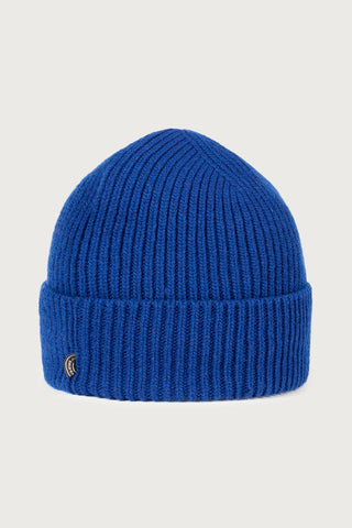 Blue wool Amor beanie by Thinking Mu. 