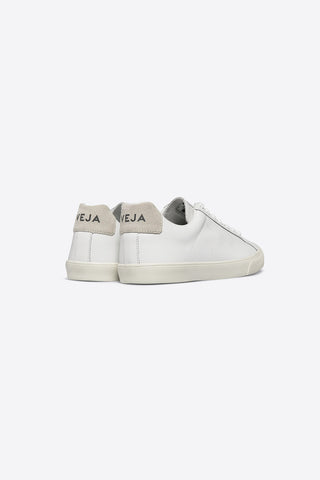 Back view Veja Esplar sneakers in extra white leather. 